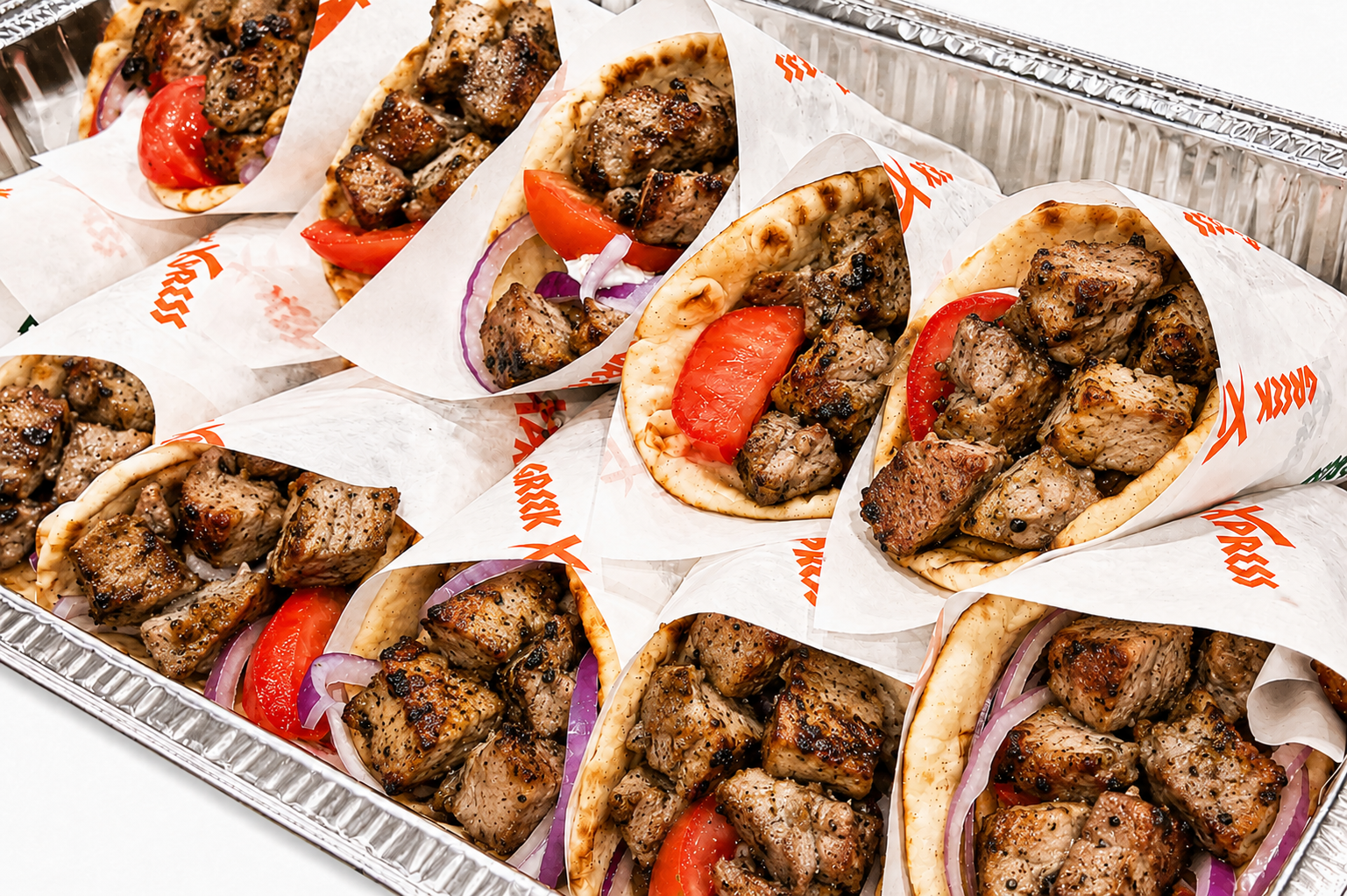 Pork Souvlaki Pita or Wrap Sandwiches